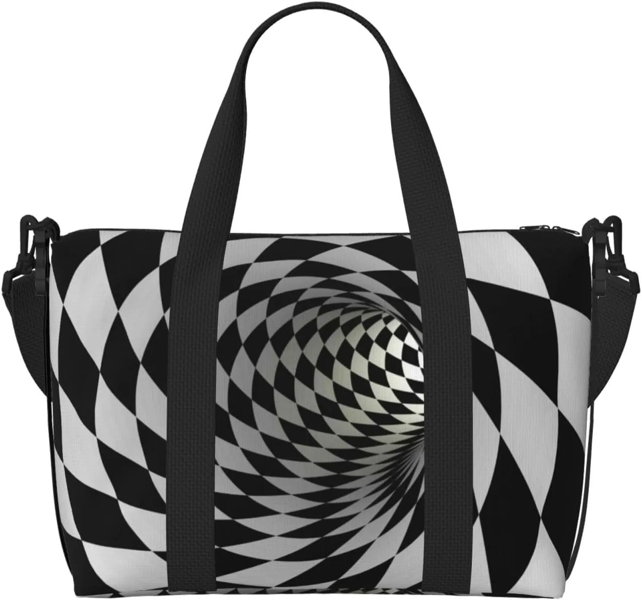 3D Vortex Illusion Travel Bag for Women Men Weekender Bags Carry on Overnight Bag Tote Bag Yoga Gym Bag for Gym, Work, Travel, Weekend, Personal Items