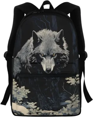 3D Wolf Print Backpackfor Teens Boys Lightweight Backpacks Daypack Bookbag Shoulder Bags Birthday Gift,Anger Wolf