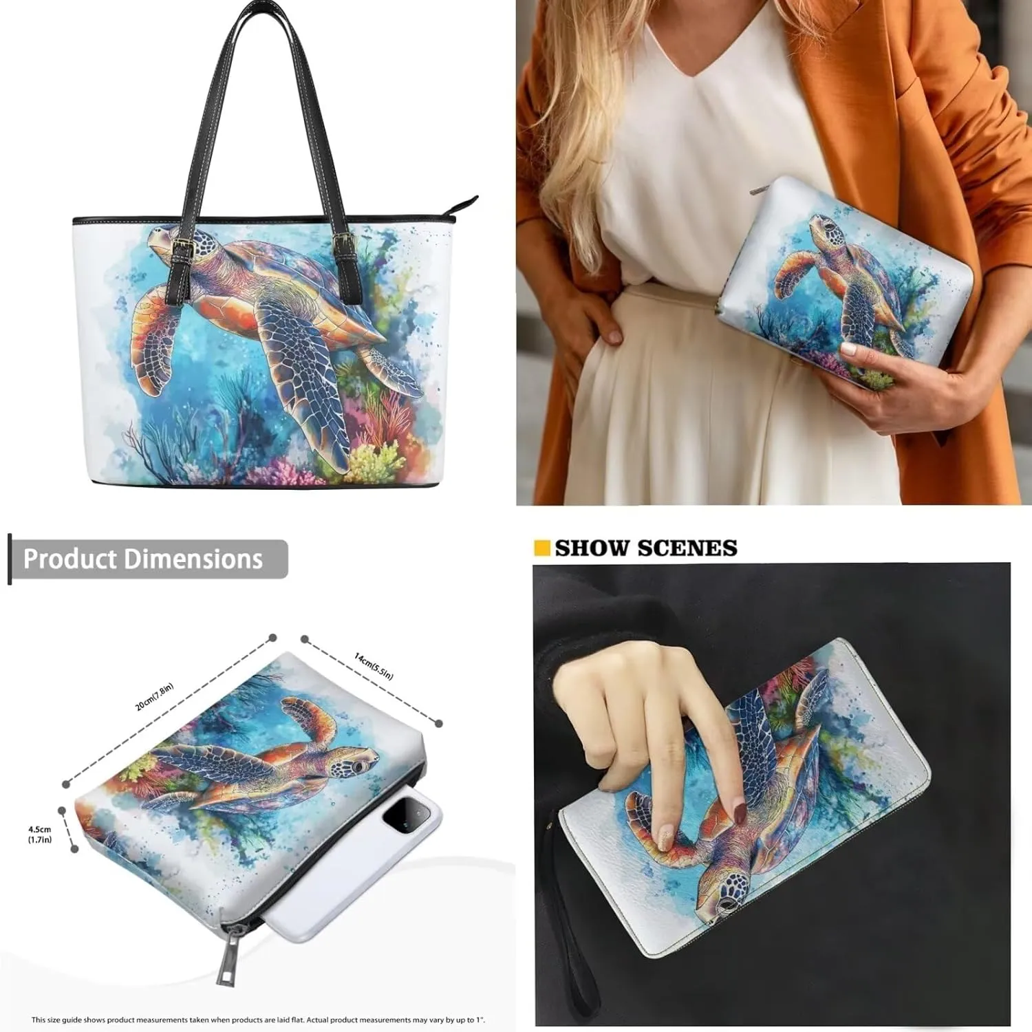 3pcs Tote Handbags and Purse for Women for Daily Use