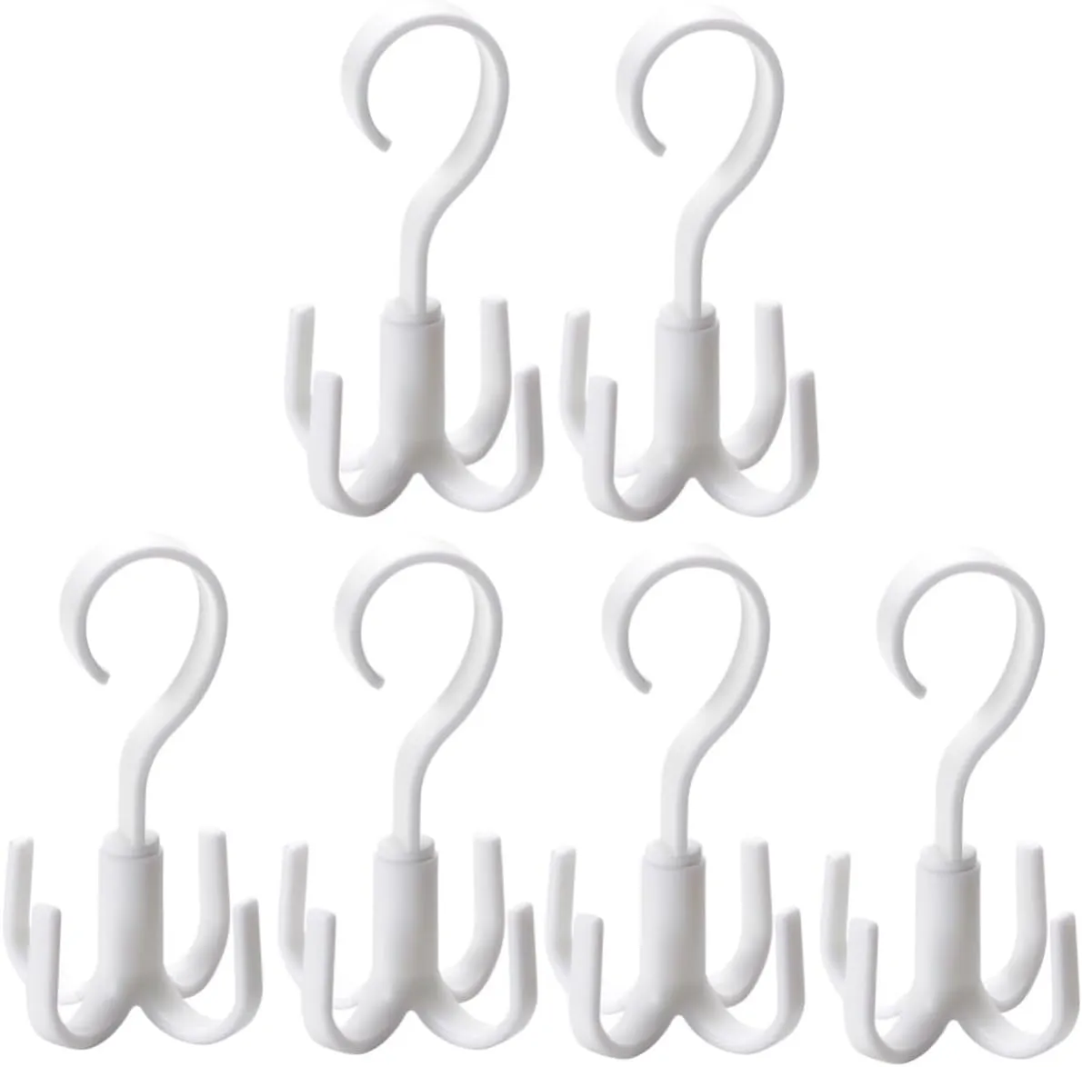 3sets 2pcs Rotating Hanger for Closet Multi Functional Purse Tie Scarf Organizer Space Saving Hook for Handbags Belts and Scarves Keeps Your Closet Neat and Elegant 2pcs*3