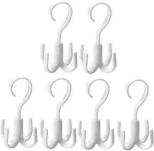 3sets 2pcs Rotating Hanger for Closet Multi Functional Purse Tie Scarf Organizer Space Saving Hook for Handbags Belts and Scarves Keeps Your Closet Neat and Elegant 2pcs*3