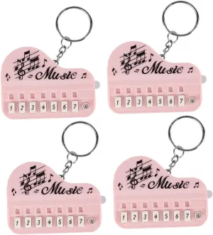 4Pcs Piano Keyboard Keychain Creative Macaron Music Instrument Pendant for Backpacks Handbags and Keys Multi Functional Decorative Keychain