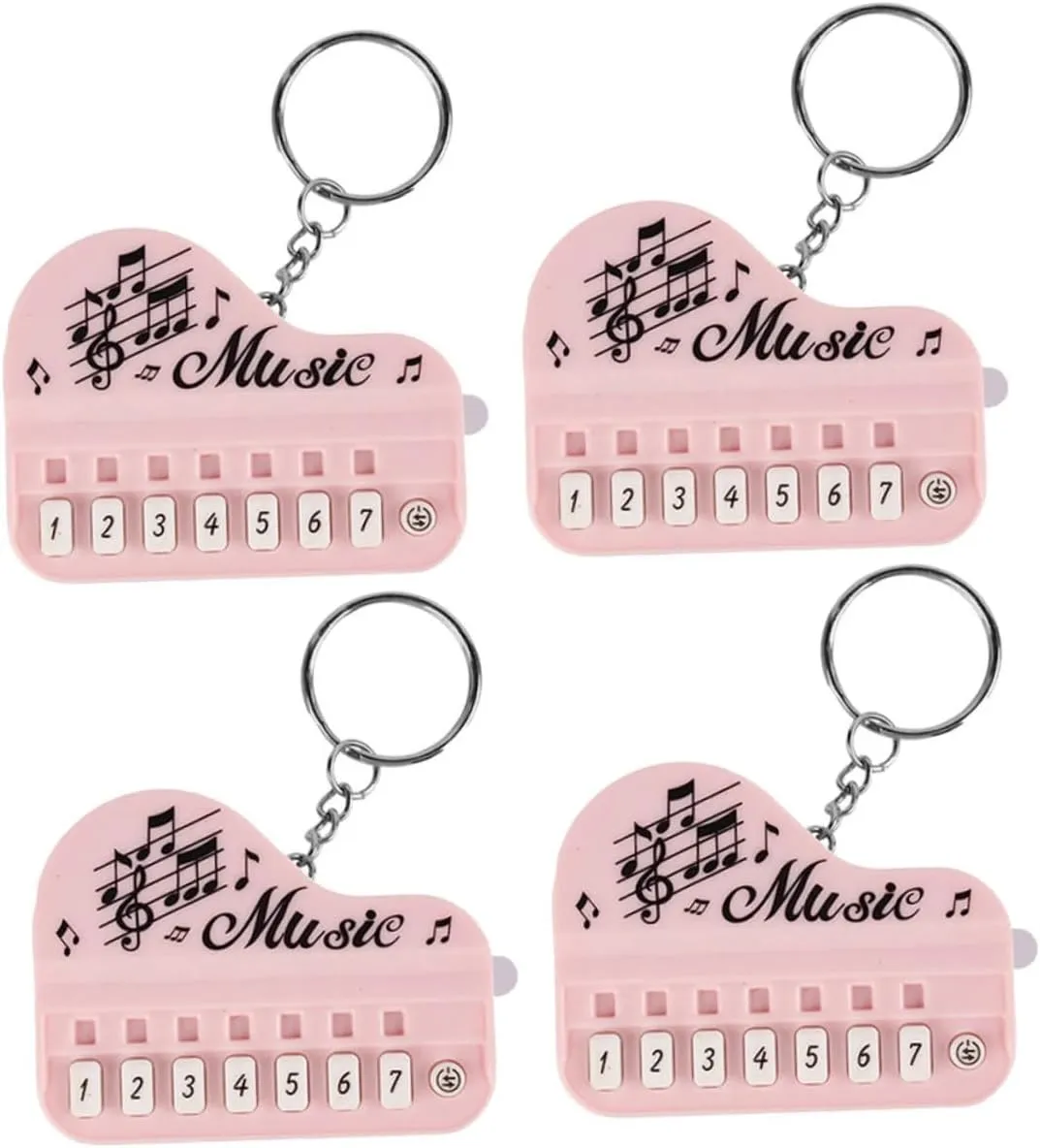 4Pcs Piano Keyboard Keychain Creative Macaron Music Instrument Pendant for Backpacks Handbags and Keys Multi Functional Decorative Keychain