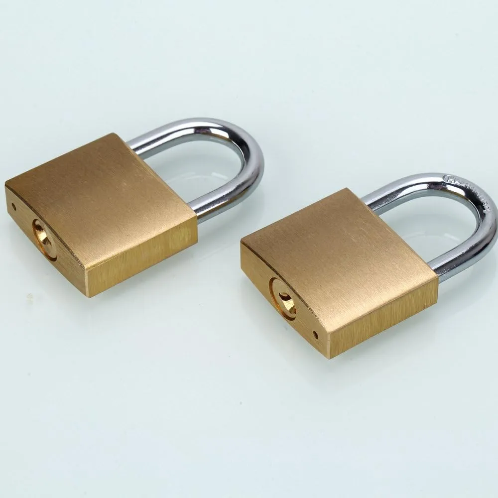ABRAFOX Solid Brass Same Keyed Padlock keyed Alike Locks （1-9/16 inch 40mm-12pack