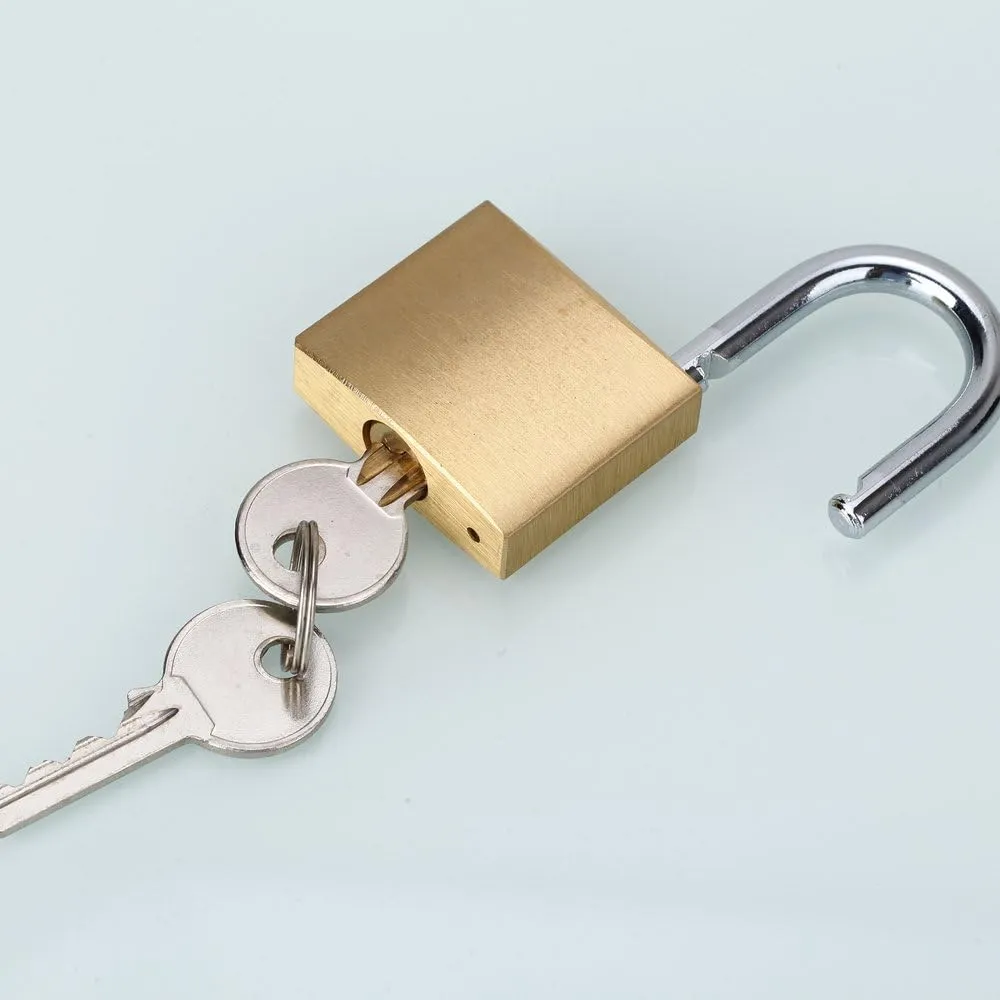 ABRAFOX Solid Brass Same Keyed Padlock keyed Alike Locks （1-9/16 inch 40mm-12pack