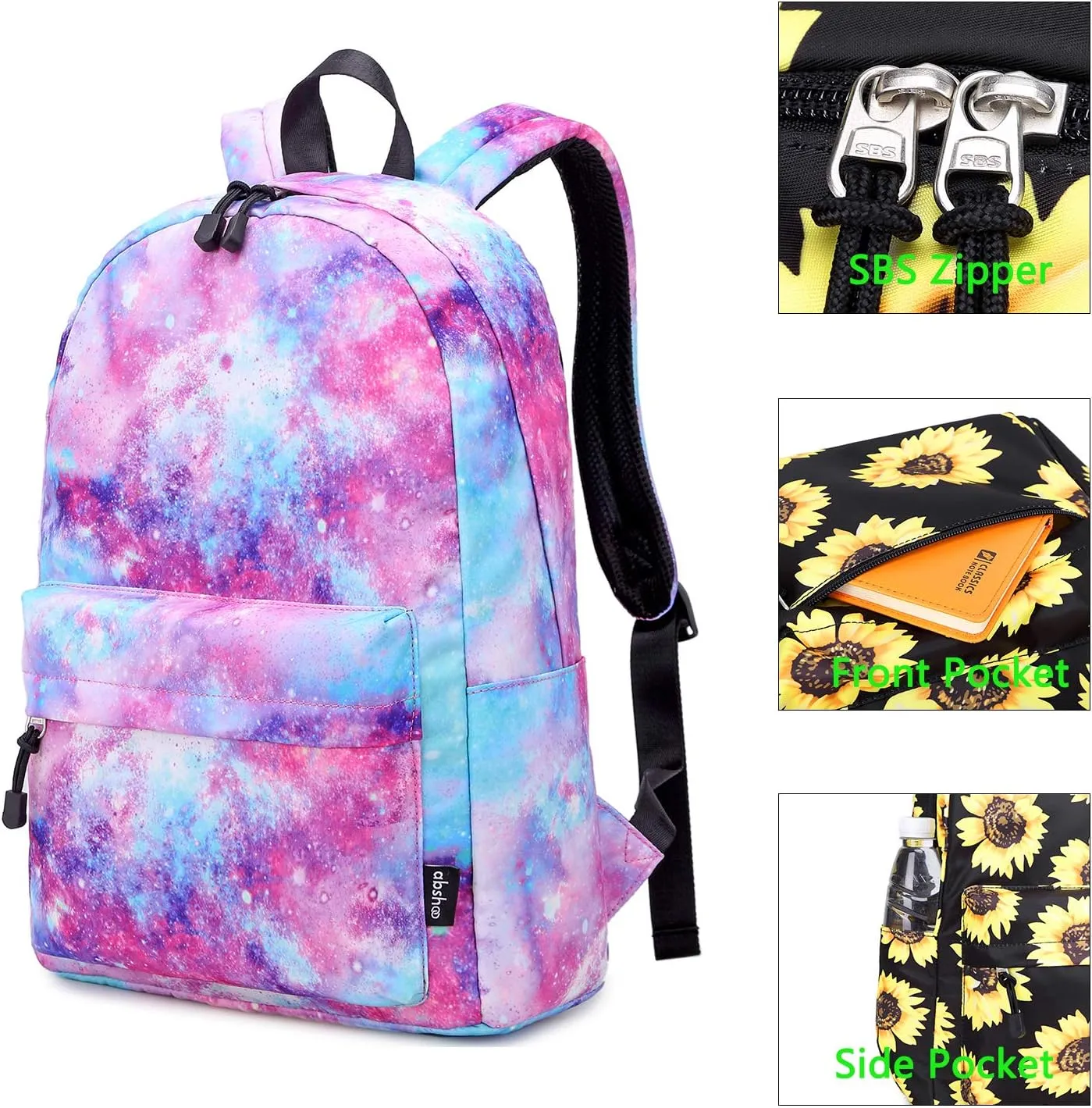 Abshoo Lightweight Water Resistant Backpacks for Teen Girls School Backpack with Lunch Bag