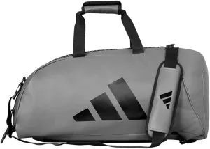 adidas Combat Sports 2-in-1 Training Sports Equipment Duffel Bag - Grey Black - Medium