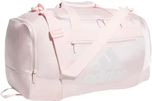 adidas Unisex Defender 4.0 Gym Duffel Bag for Men and Women, Sandy Pink/White, Small (38L)