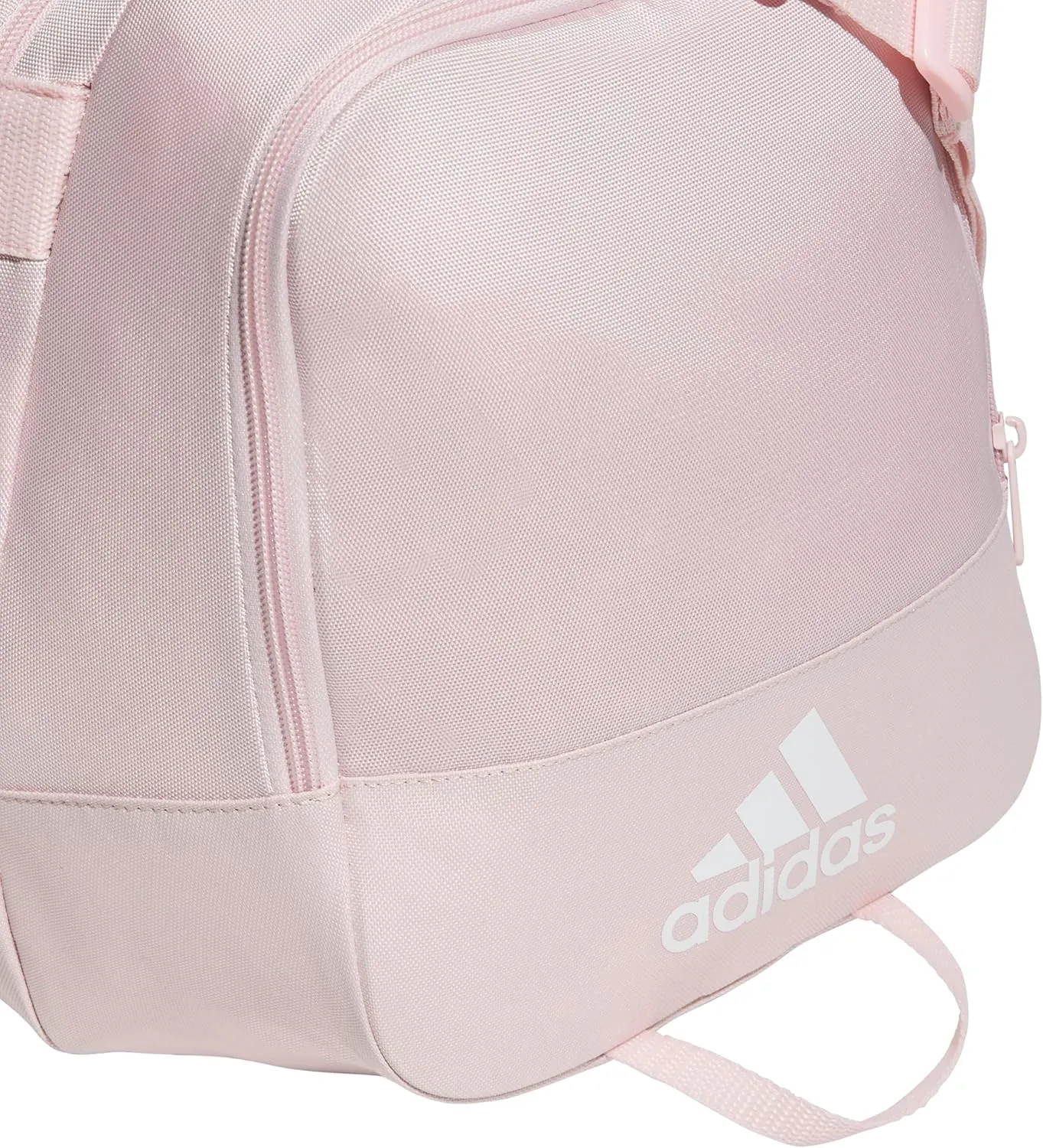 adidas Unisex Defender 4.0 Gym Duffel Bag for Men and Women, Sandy Pink/White, Small (38L)