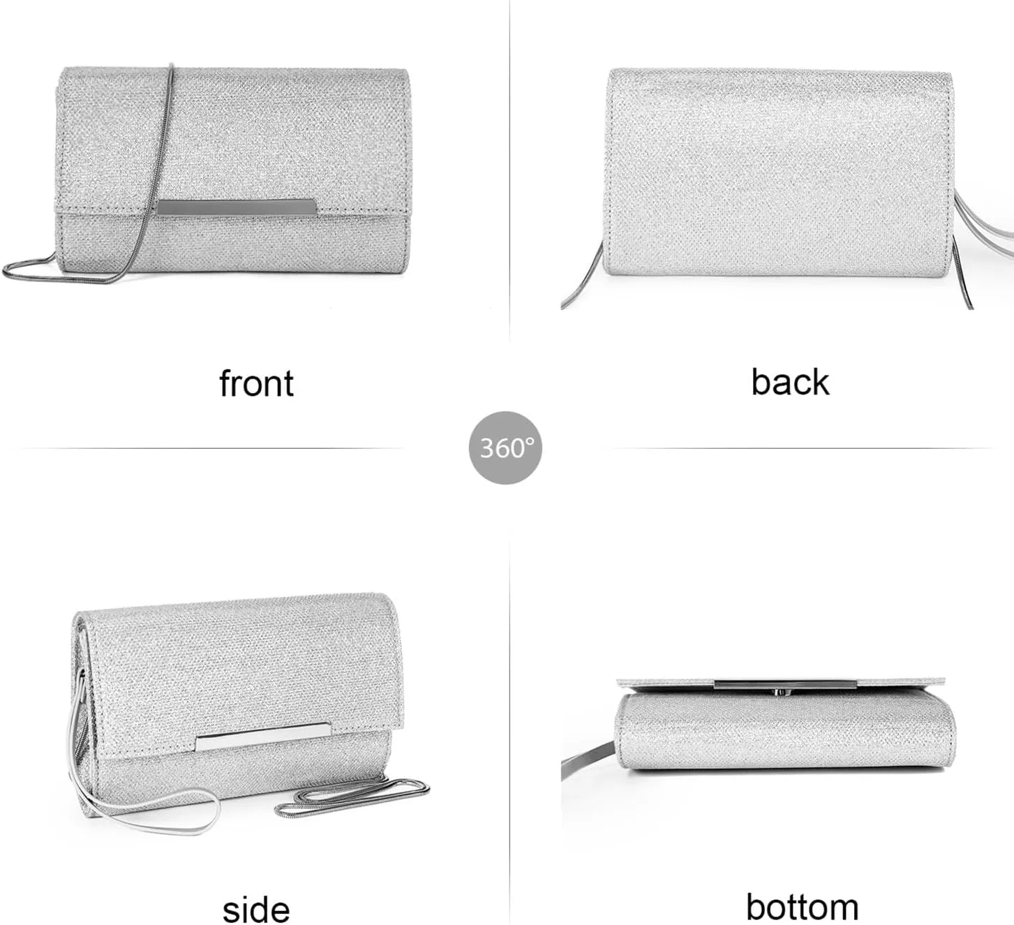AFKOMST Small Clutch Purses for Women Formal Evening Bag Crossbody and Wristlet Handbags for Party Prom Cocktail Wedding