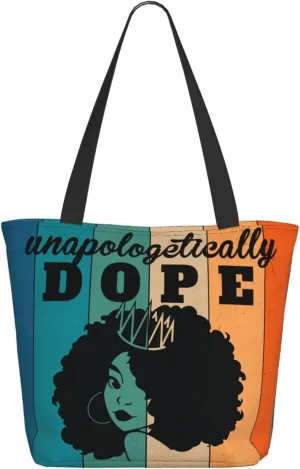 African American Tote Bag for Women, African Handbags, Black Women Bags Art Shoulder Handbag