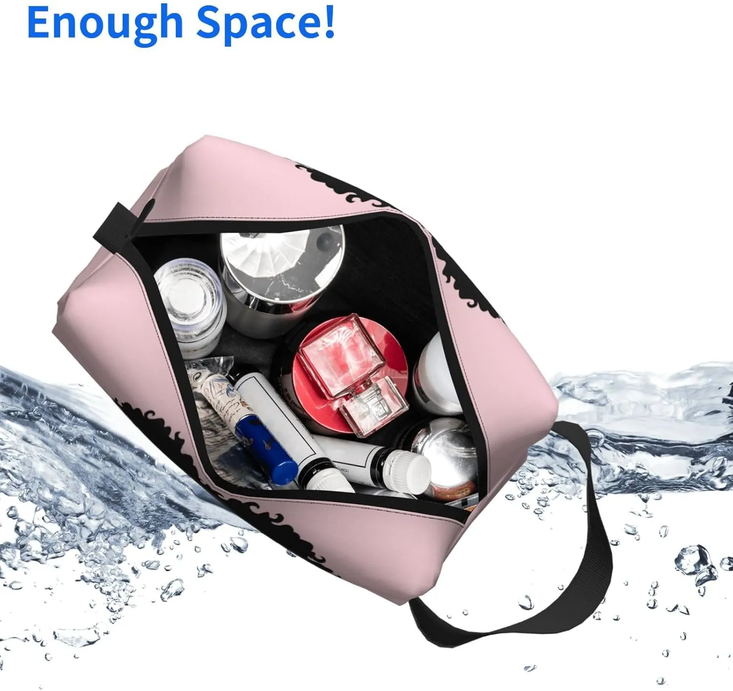 African Women Art Makeup Bag - Portable Cosmetic Travel Organizer, Stylish and Spacious