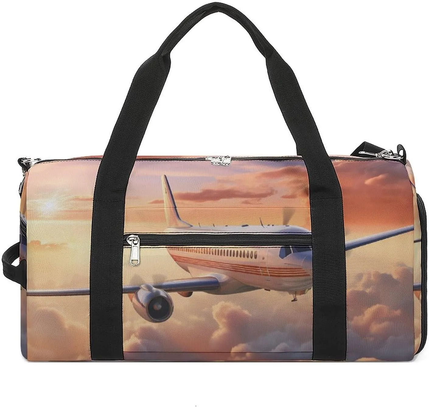 Aircraft Airplane Flying Sports Gym Bag Lightweight Travel Duffel Bag Workout Bags Casual Weekender Bag for Men Women