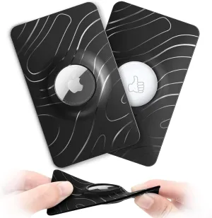 Airtag Wallet 2 Pack, Ultra Thin and Soft Card Holder for Apple Airtag. Flexible, Stays Hidden, Air Tag Wallet Card Holder for Purse, Handbag, Backpack, Clutch