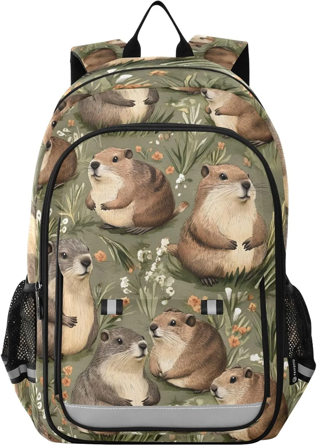 ALAZA Groundhog Grass Green Laptop Backpack Purse for Women Men School Bag 17 Inch Bookbag Student Boys Girls Travel Casual Daypack