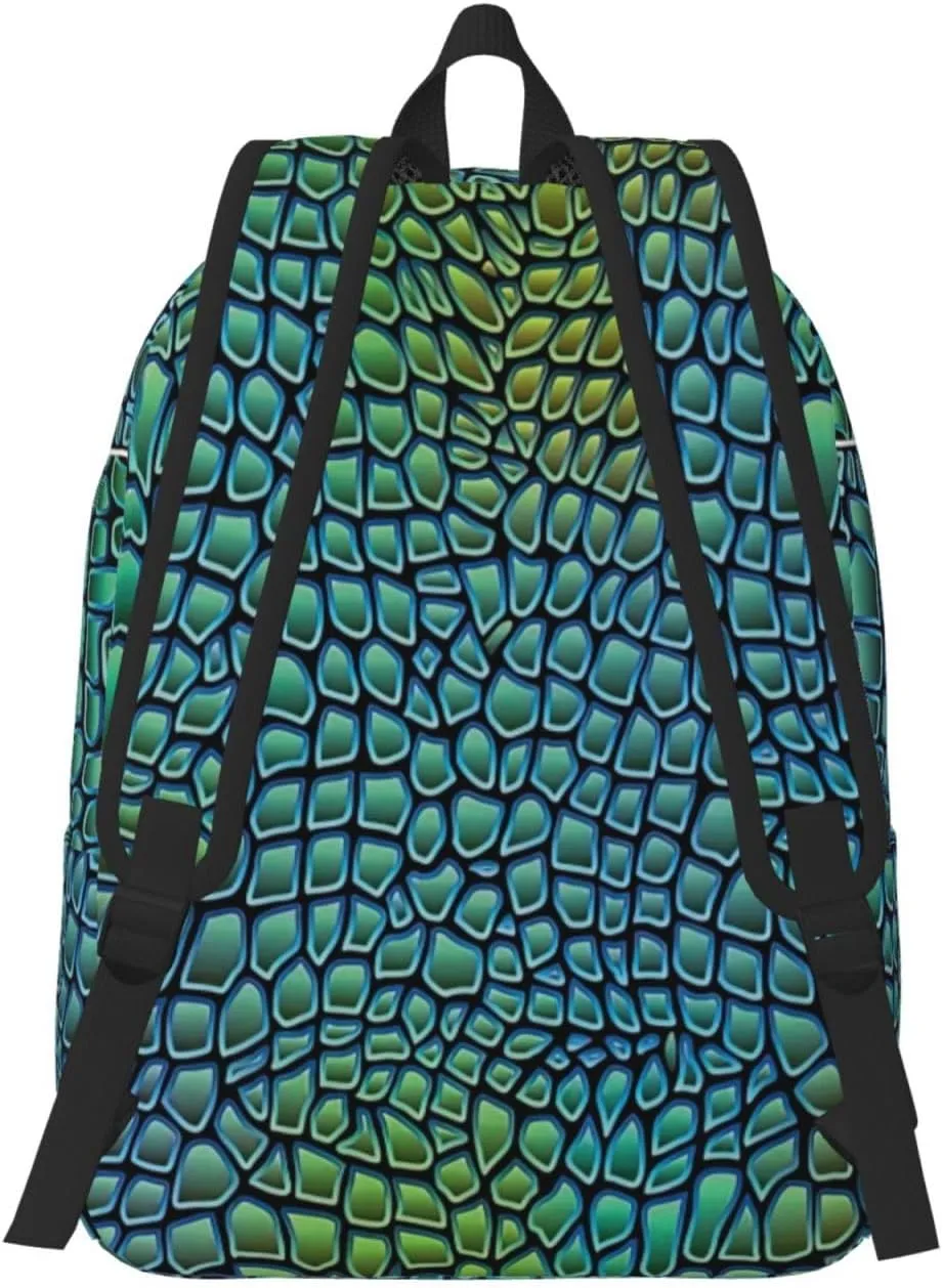 Alligator Skin Canvas Casual Lightweight Duffel Bag, Fashion Duffel Bag, Unisex Travel Backpack