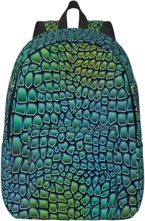 Alligator Skin Canvas Casual Lightweight Duffel Bag, Fashion Duffel Bag, Unisex Travel Backpack