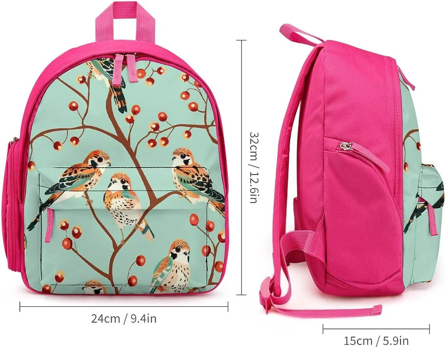 American Kestrel Pattern Cute Backpack Lightweight Mini Shoulder Bag Travel Daypack for Camping Picnic