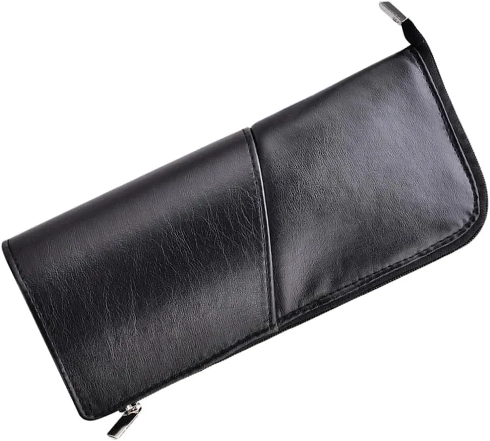 Angoily 2pcs Makeup Bag for Travel Woman Makeup Bag Cosmetic Brush Pouch Makeup Brush Purse Portable, Blackx2pcs, Mx2pcs