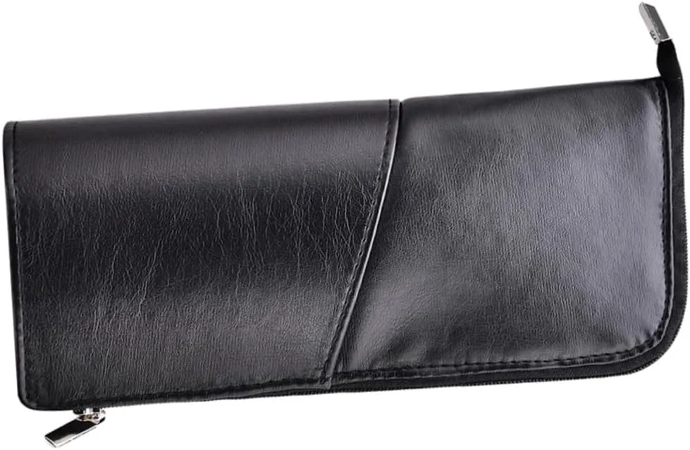 Angoily 2pcs Makeup Bag for Travel Woman Makeup Bag Cosmetic Brush Pouch Makeup Brush Purse Portable, Blackx2pcs, Mx2pcs