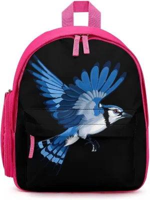Animal Bird Blue Jay Backpack Adjustable Strap Travel Backpack Lightweight Carry on Backpack Casual Daypack for Adults Pink-style