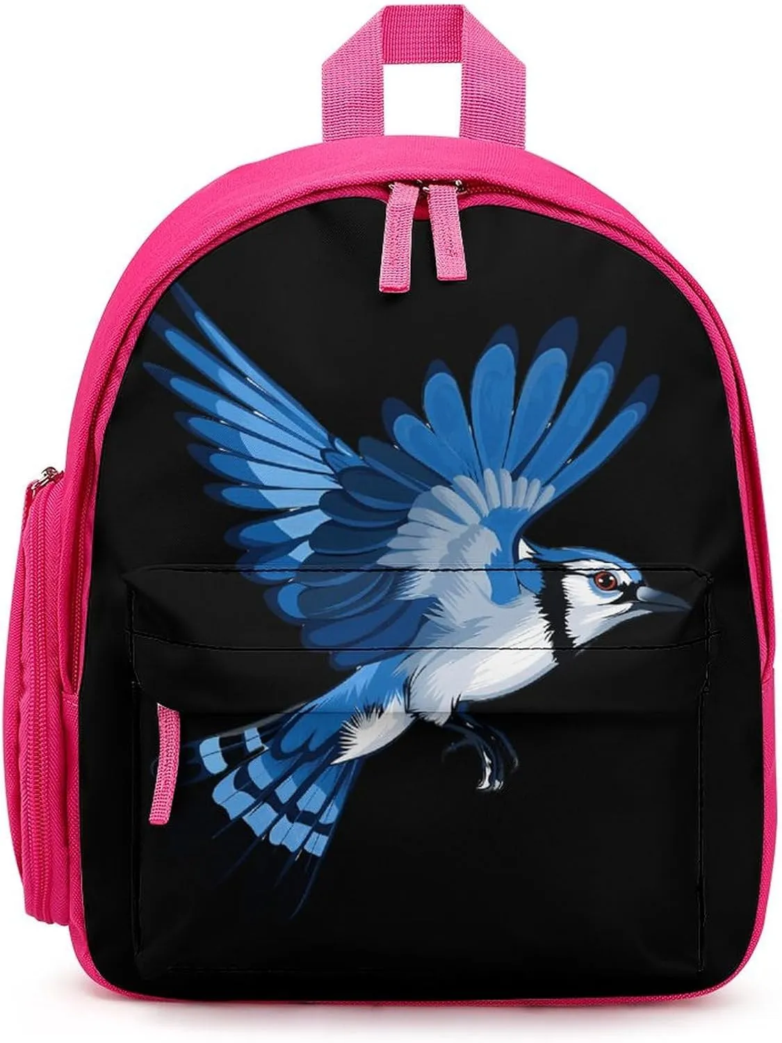 Animal Bird Blue Jay Backpack Adjustable Strap Travel Backpack Lightweight Carry on Backpack Casual Daypack for Adults Pink-style