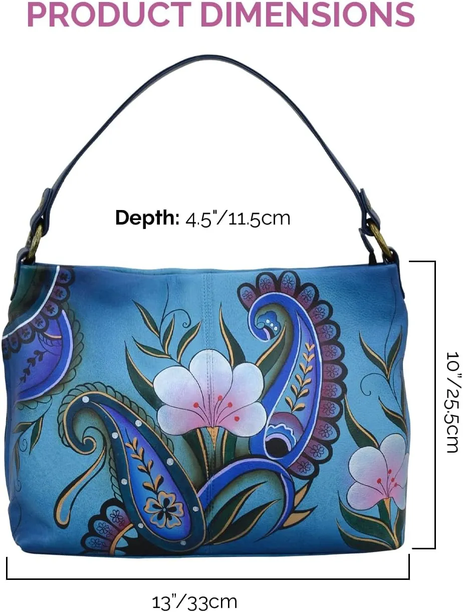 Anna by Anuschka Hand Painted Leather Women's Large Shoulder Hobo