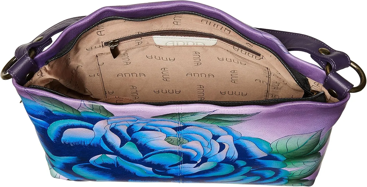 Anna by Anuschka Hand Painted Leather Women's Large Shoulder Hobo