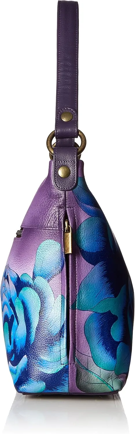 Anna by Anuschka Hand Painted Leather Women's Large Shoulder Hobo