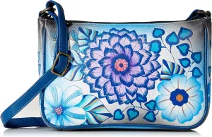 Anna by Anuschka Hand Painted Leather Women's Mini Wide Crossbody