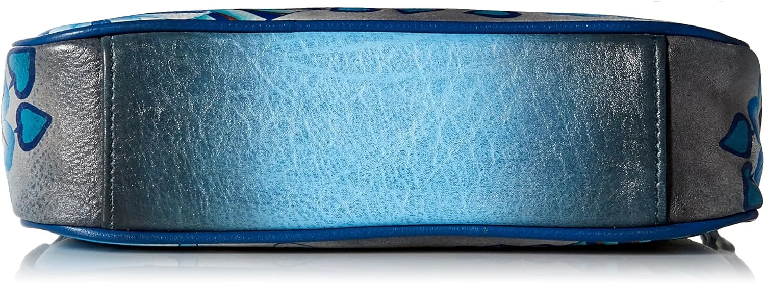 Anna by Anuschka Hand Painted Leather Women's Mini Wide Crossbody
