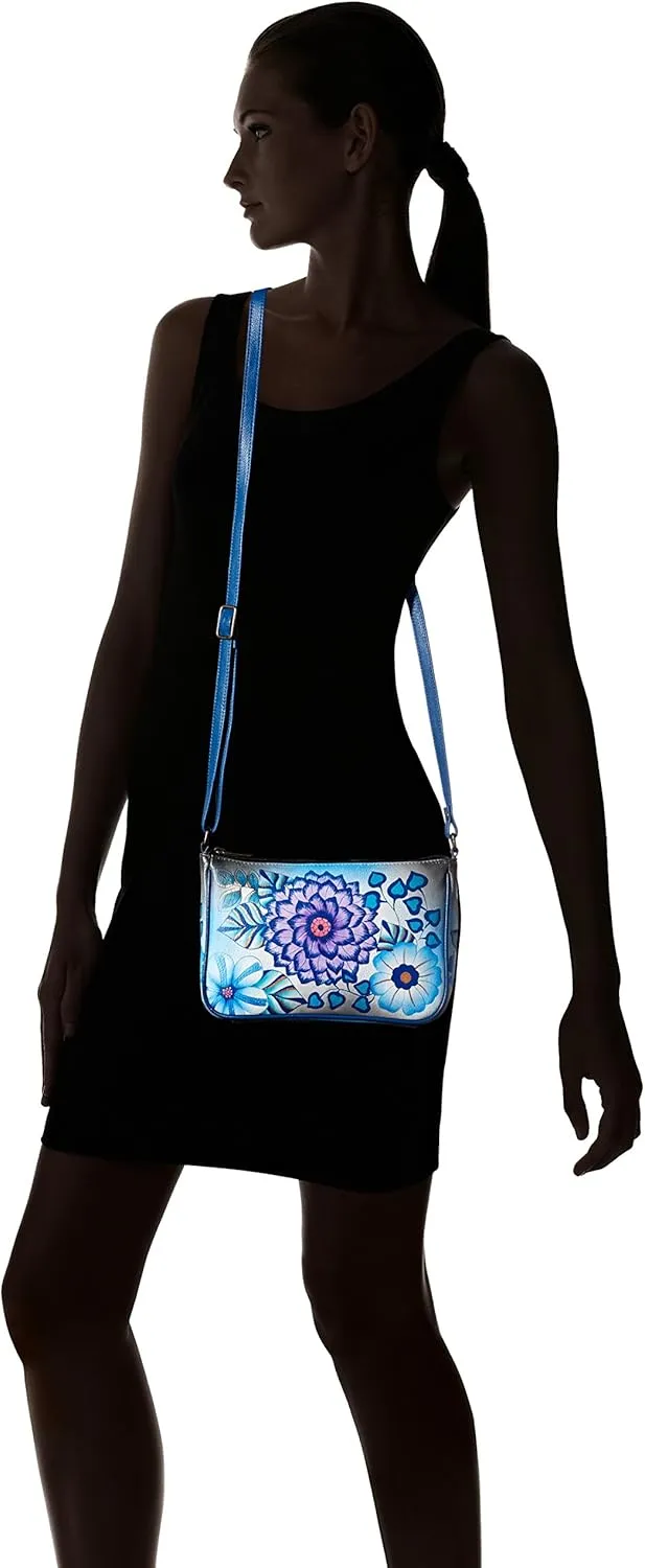 Anna by Anuschka Hand Painted Leather Women's Mini Wide Crossbody