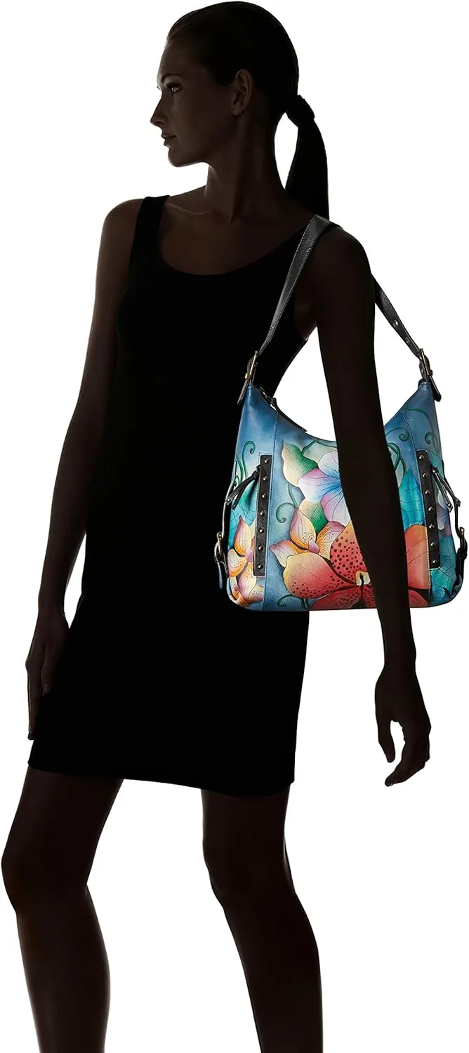 Anna by Anuschka Hand Painted Leather Women's Shoulder Hobo