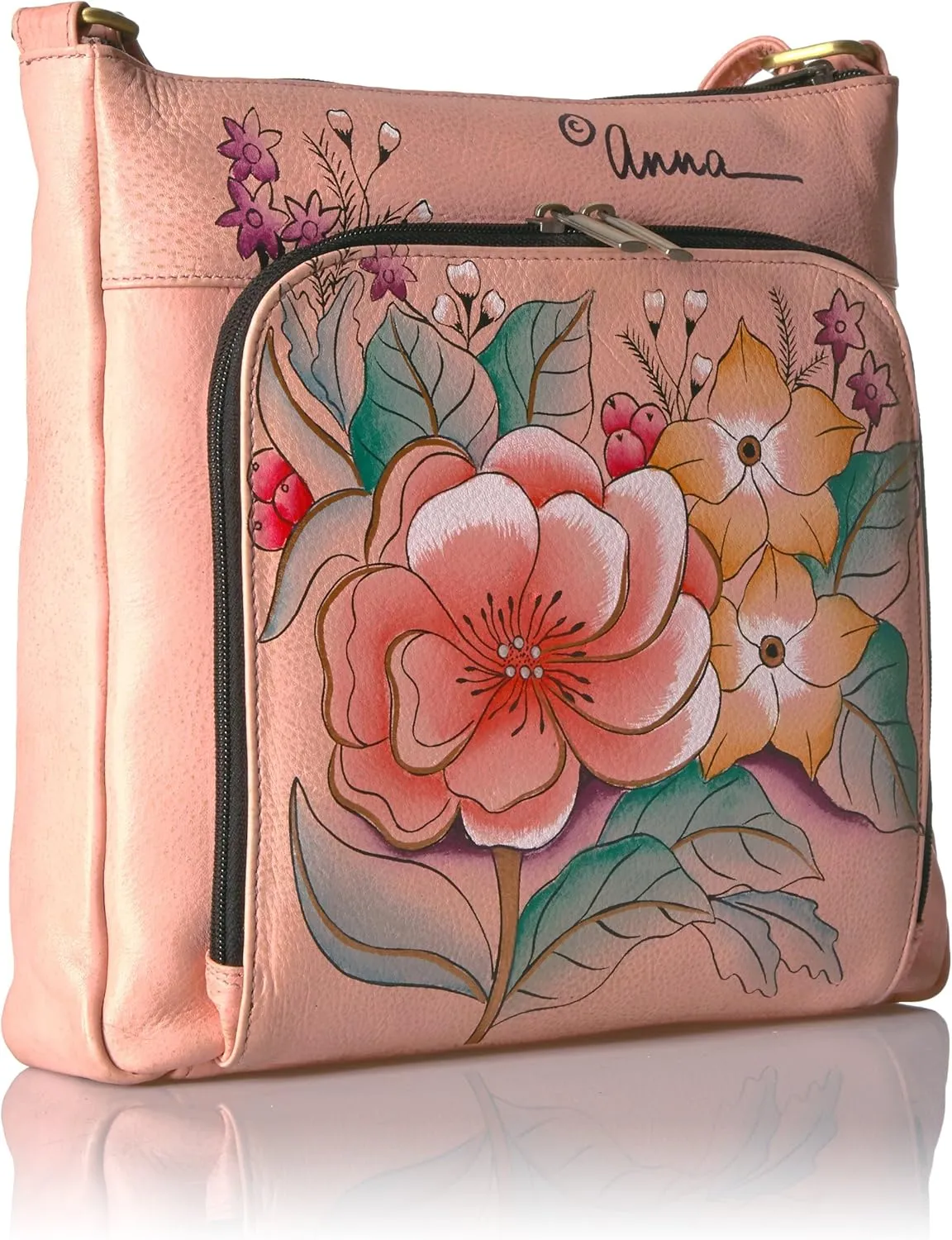 Anna by Anuschka Medium Triple Pocket Cross Body