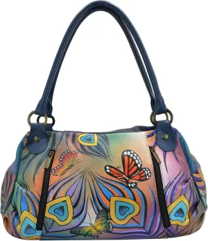Anna by Anuschka womens 8064 Top Handle Handbag, Flying Peacock, One Size US