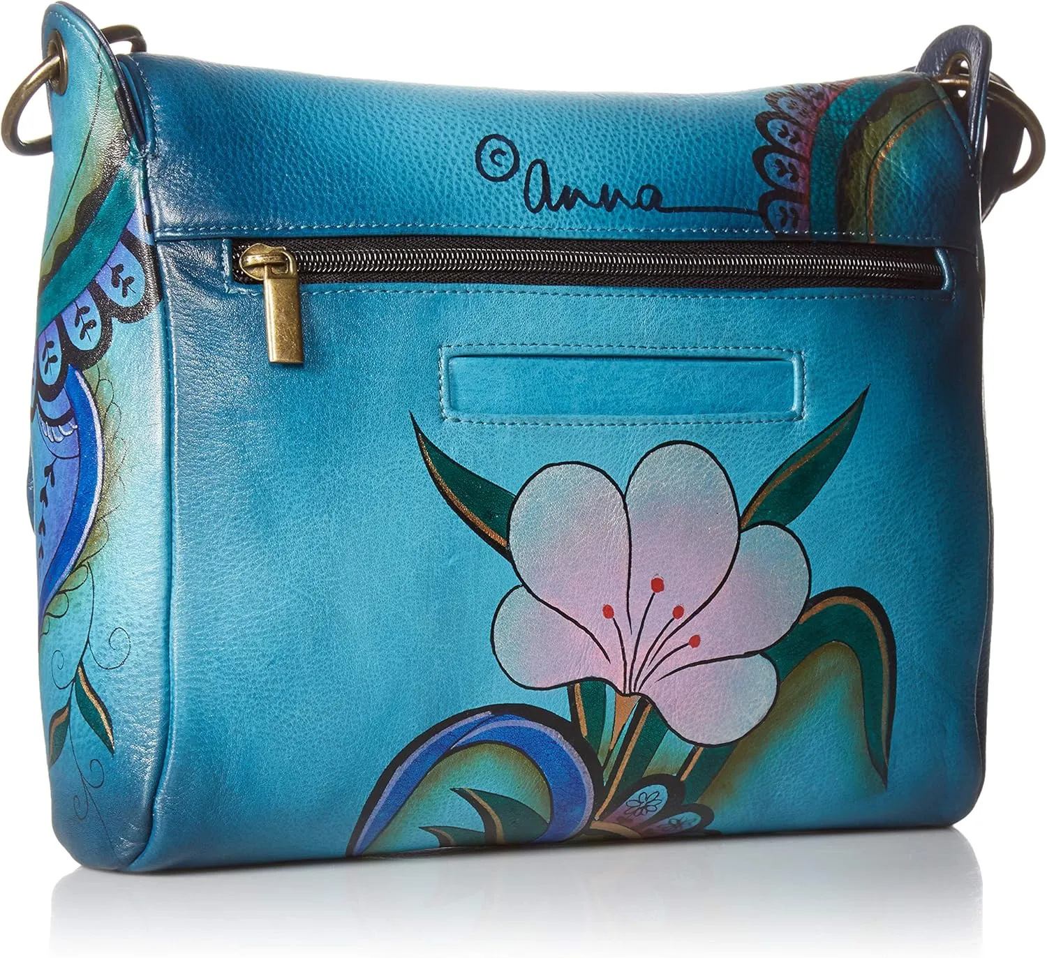 Anna by Anuschka Women’s Genuine Leather Flap-Over Medium Shoulder Bag