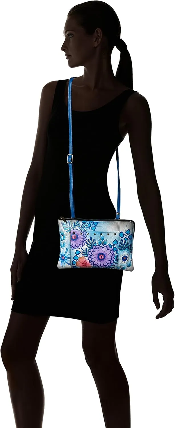 Anna by Anuschka Women's Genuine Leather Medium Cross Body Organizer | Zip-Around Handbag