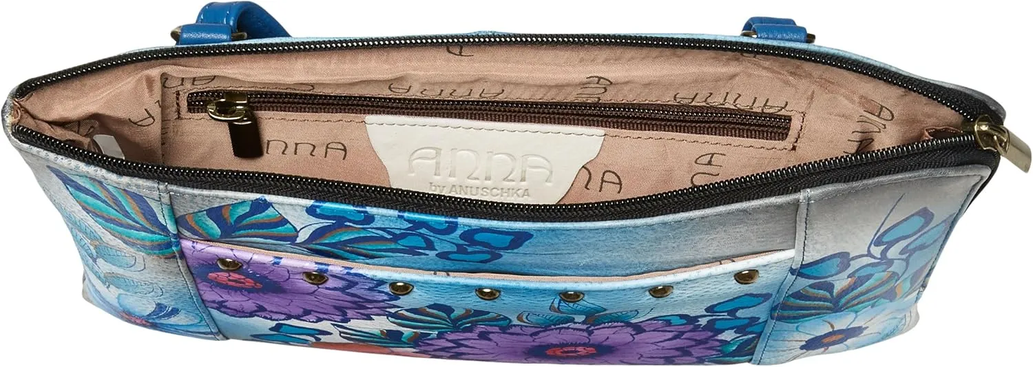Anna by Anuschka Women's Genuine Leather Medium Cross Body Organizer | Zip-Around Handbag