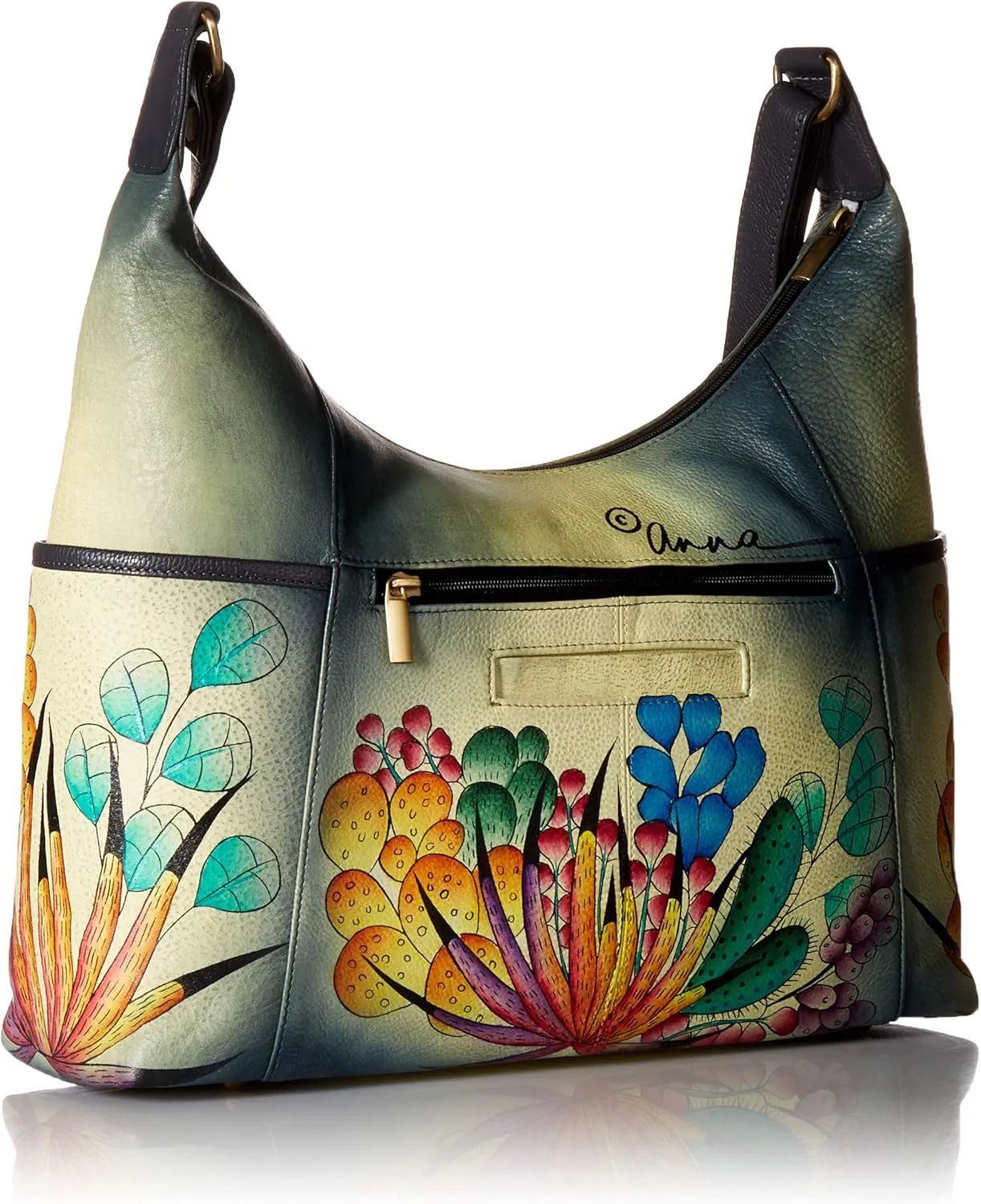Anna by Anuschka Women's Leather Large Shoulder Hobo