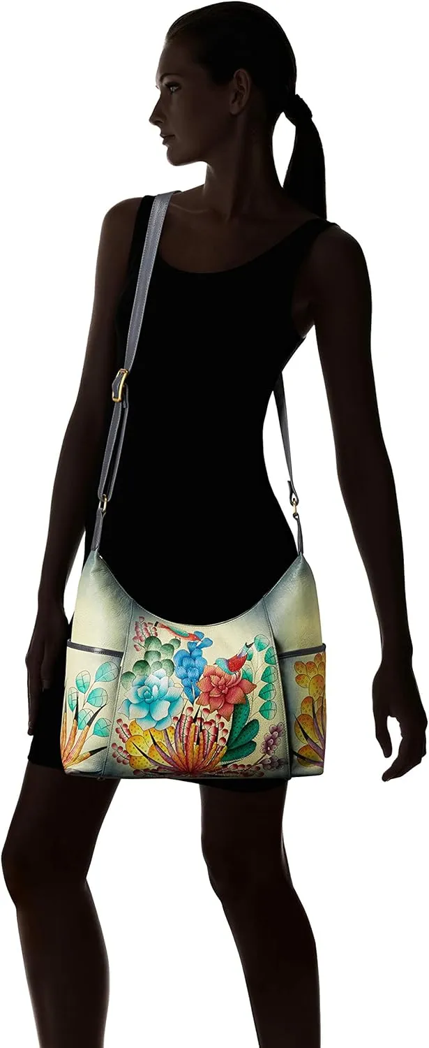 Anna by Anuschka Women's Leather Large Shoulder Hobo