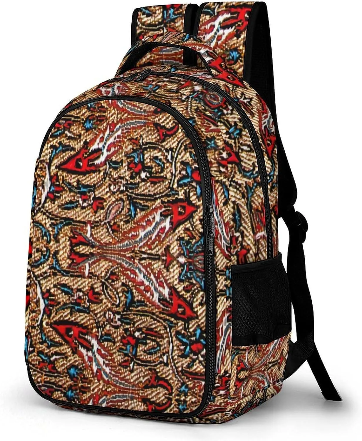 Antique Persian Pattern Large Capacity, Lightweight, And Stylish Pocket Double Backpack