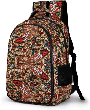 Antique Persian Pattern Large Capacity, Lightweight, And Stylish Pocket Double Backpack