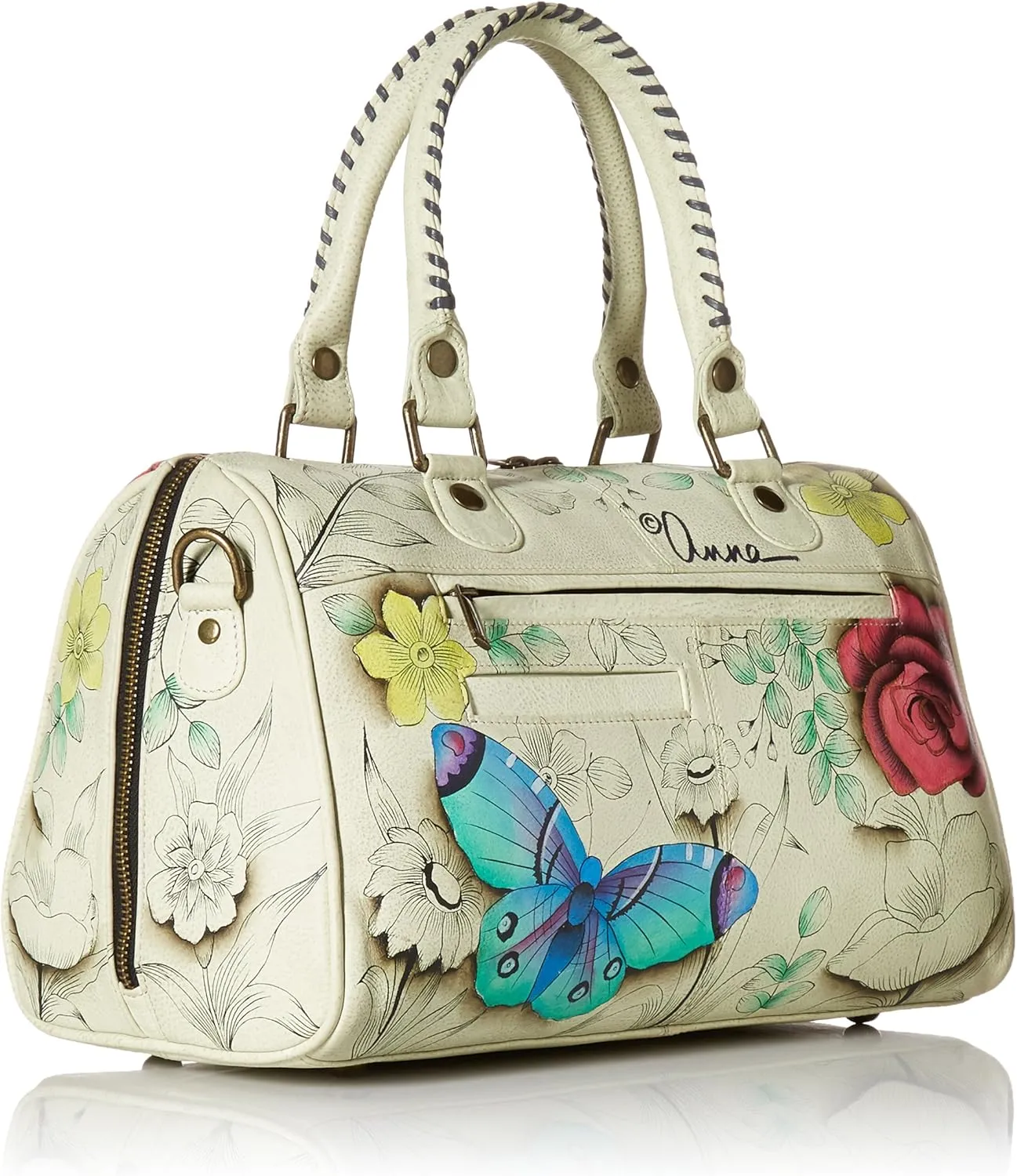 Anuschka Anna Hand Painted Leather Women's All Round Zip Satchel