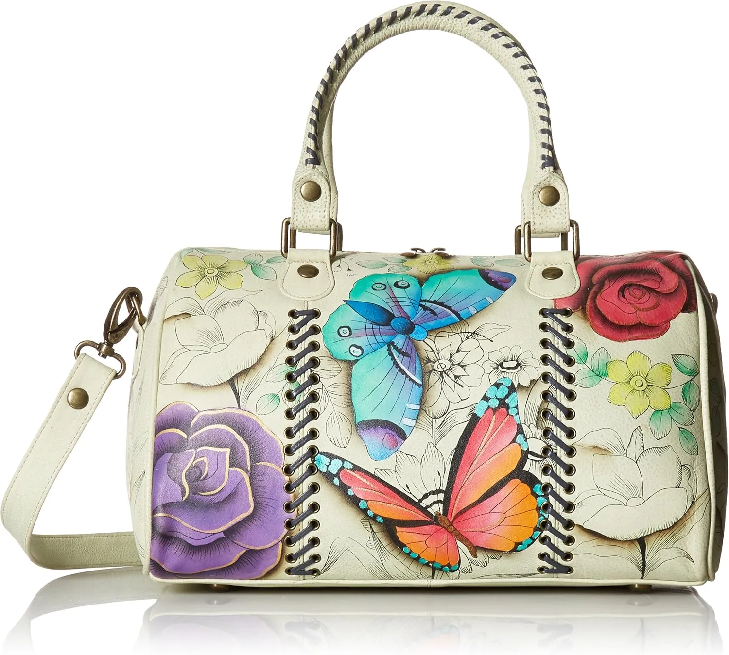 Anuschka Anna Hand Painted Leather Women's All Round Zip Satchel