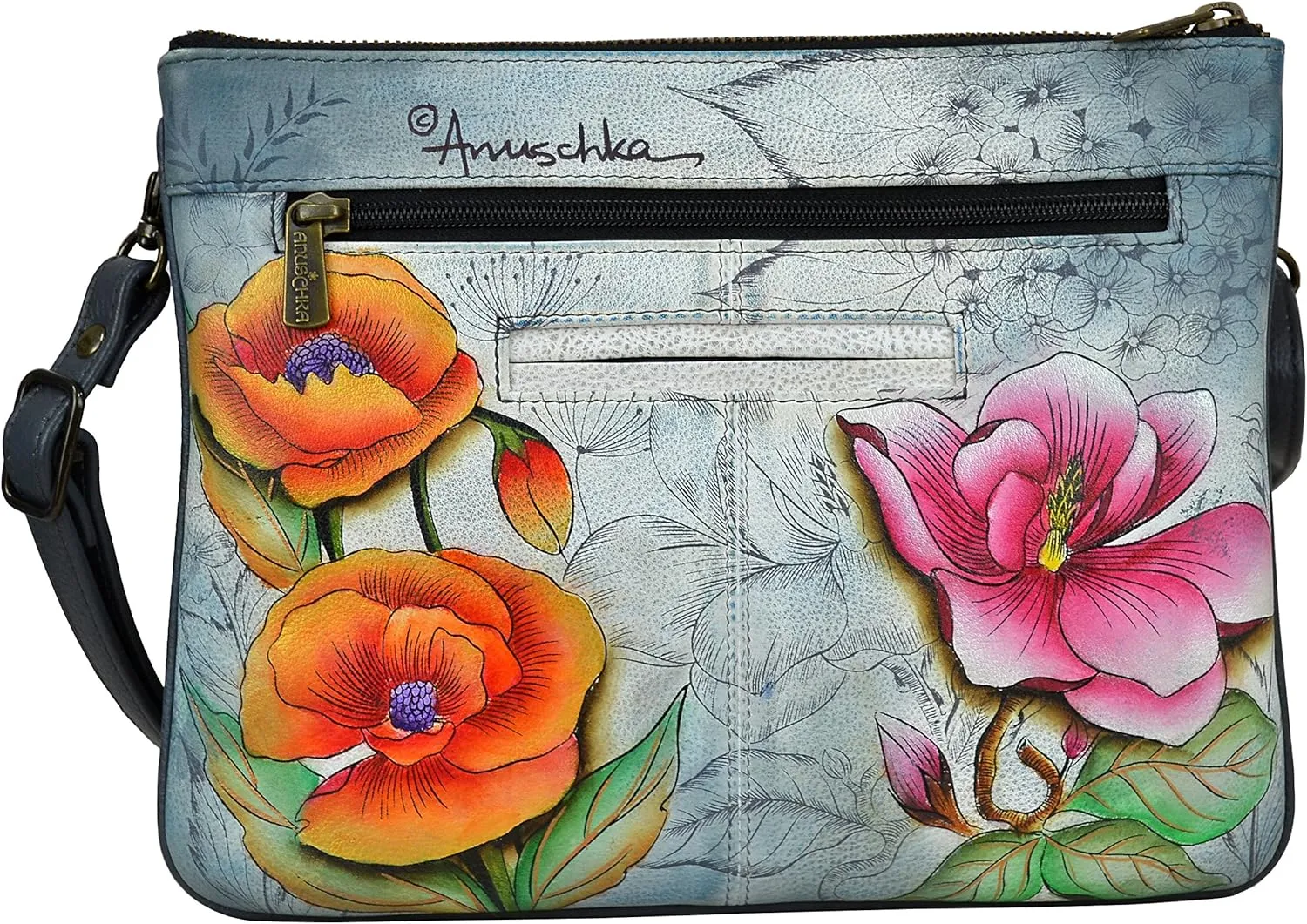 Anuschka Triple Compartment Crossbody