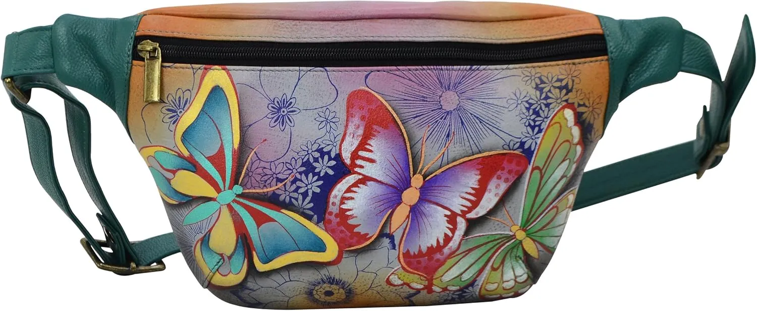 Anuschka Women's Hand Painted Leather Fanny Pack