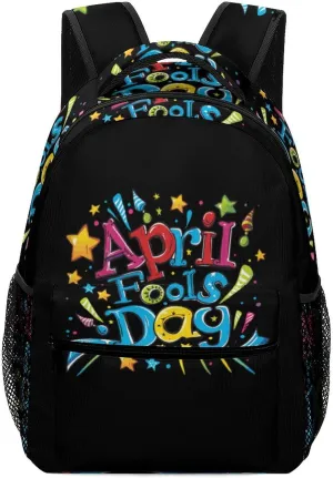 April Fool's Day Unisex Small Backpack Lightweight Shoulder Bag Travel Daypack