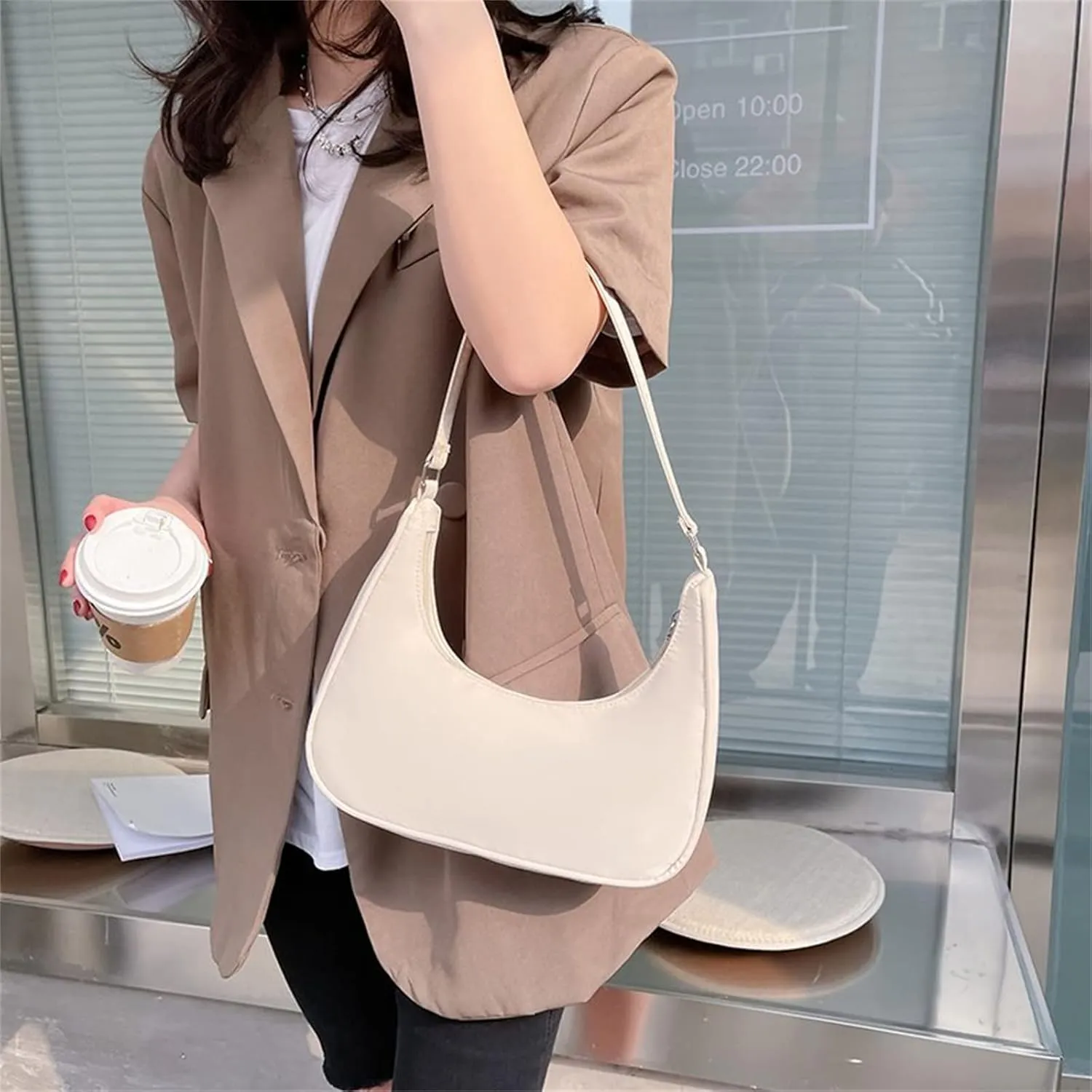 Armpit Purse Fashion Women Butterfly Chain Shoulder Underarm Bags Purses Handbags Elegant PU Hobo Bags