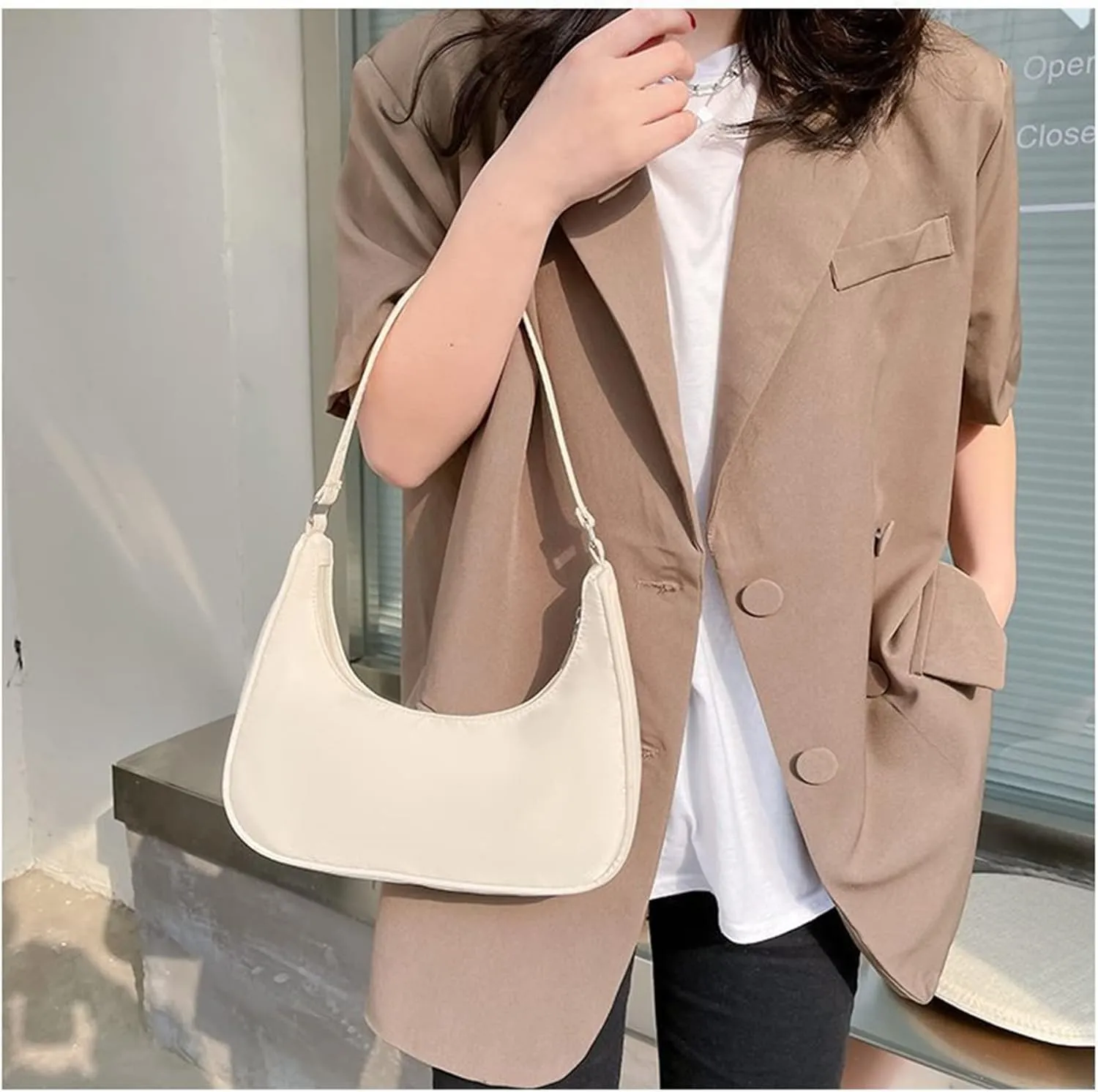 Armpit Purse Fashion Women Butterfly Chain Shoulder Underarm Bags Purses Handbags Elegant PU Hobo Bags