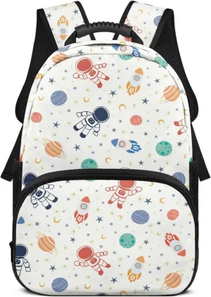 Astronaut Hiking Backpack Planet Computer Backpacks 17 Inch for Laptops Ergonomic Shoulder Straps Schoolbag Purse for School Teens Children